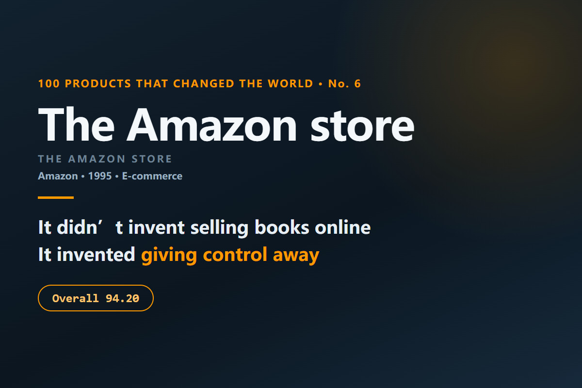 L’histoire produit de la boutique Amazon, et pourquoi elle est 6ᵉ